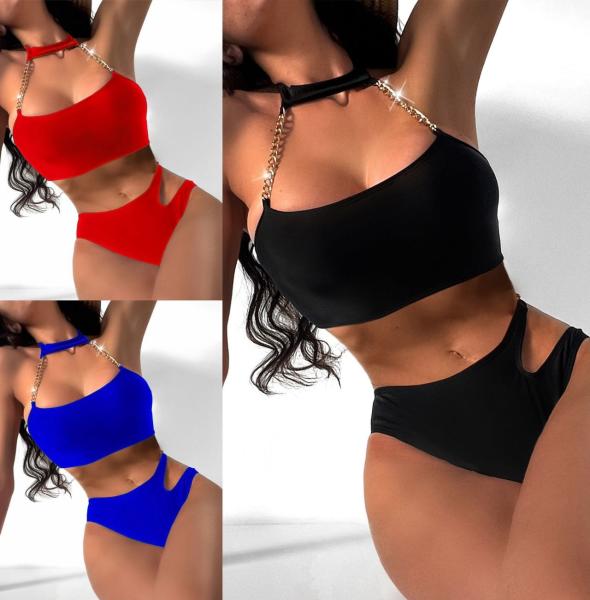 Bandeau Nylon Bikini Red Blue Black Sexy Swimwear Backless The New Type