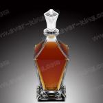 Crystal White Flint 750ML Tower Shaped Tequila Glass Bottle