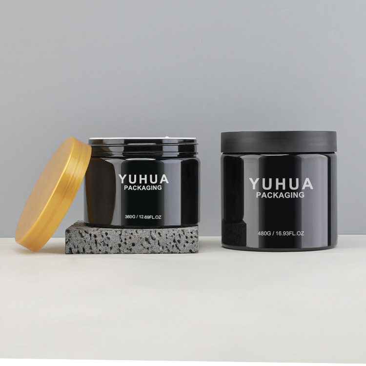 360g 480g Luxury Cosmetic Containers Recycled Facial Mask Packaging Jar With Flat Top Cap