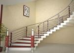 Curved Stainless Steel Railing / Interior Metal Stair Railing Good Horizontal