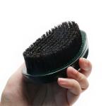 Wooden Handle Custom 360 Curved Wave Brush For Boar Bristle Men'S Hair Styling