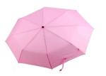 Metal Shaft Lady Pink 3 Foldable Umbrella Fiberglass Frame 21 Inch 8 Ribs