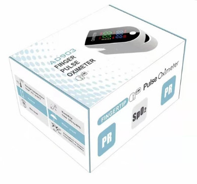 Smart Digital Fingertip Blood Pulse Oximeter Household 2x1.5V Batteries