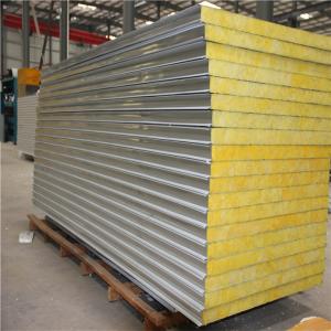 Quality fireproof 50mm glass wool prefabricated house wall panel 1150-50-0.376mm wholesale