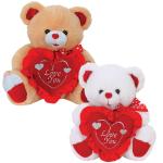 12inch Valentines Day Teddy Bear With Flower And Heart Stuffed Push Toys For