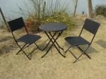Pool / Beach Leisure Resin Wicker Chair Set With Aluminum Frame