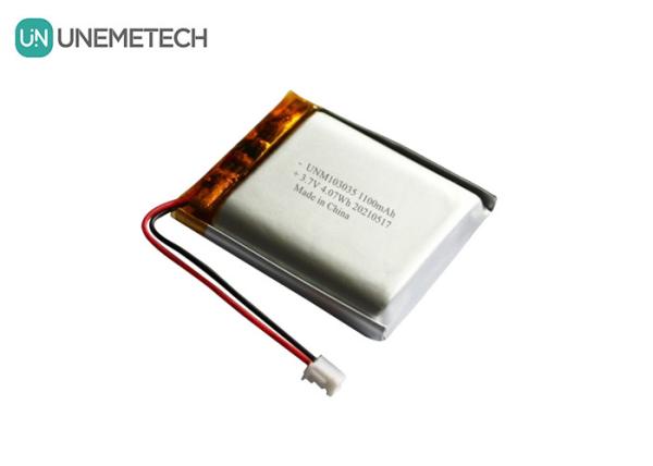UNEMETECH 3.7V 1100mAh Lithium Polymer Battery / Long Cycle Life Rechargeable