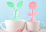 BPA Free Stainless Steel Tea Bag Strainer With Silicone Flower / Leaf /