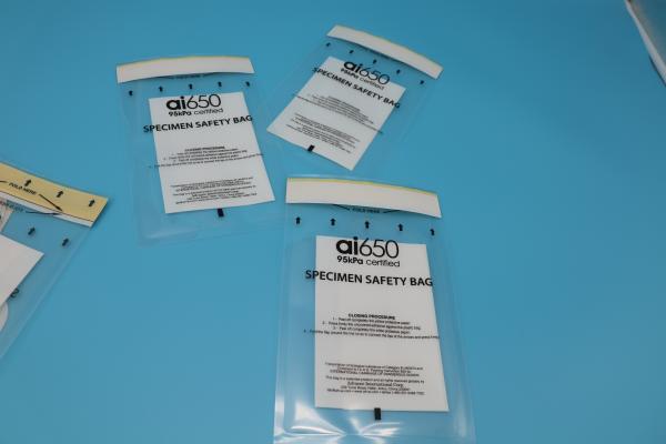 AIC Heat-resistant Clear 150mm X 240mm 95kPa Specimen Bags For Liquid Specimen