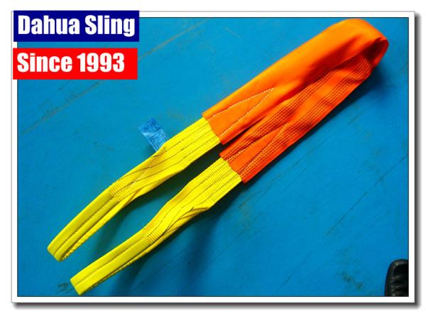Polyester Duplex Web Sling Belt For Lifting , Synthetic Fiber Slings High