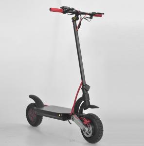 Quality Black Electric Kick Scooter 10 Inch Dual Motor Off Road Electric Scooter Easy To Fold wholesale