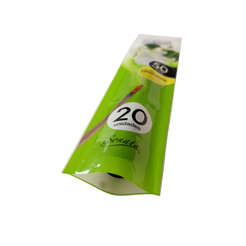 Resealable Stand Up Zipper Bag Moisture Proof Incense Stick Pouch With Sealing Handle
