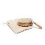Natural Bristle Wooden Dry Body Bath Shower Brush For Exfoliating Scrubber
