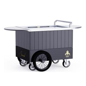 Quality black Mobile Teppanyaki Grill Durable for over 20 years Food grade board Hibachi Grill Table wholesale