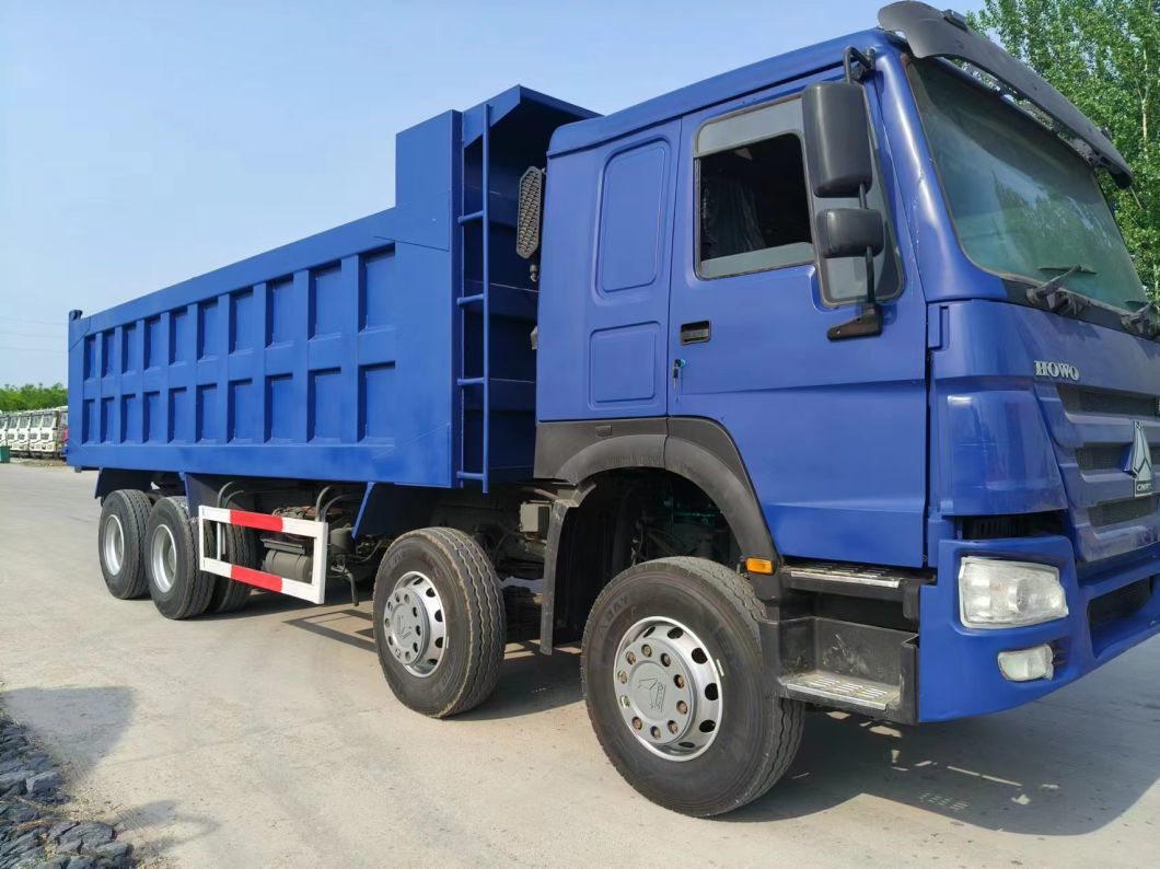 Different Colors blue Right-Hand Drive Sinotruk HOWO 8*4 Dump Truck Secondhand Truck