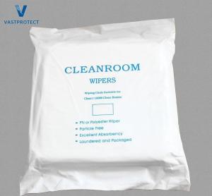 Quality White 9*9 Inch 100% Polyester Microfiber Cleanroom Wipers For Camera Lens Cleaning wholesale