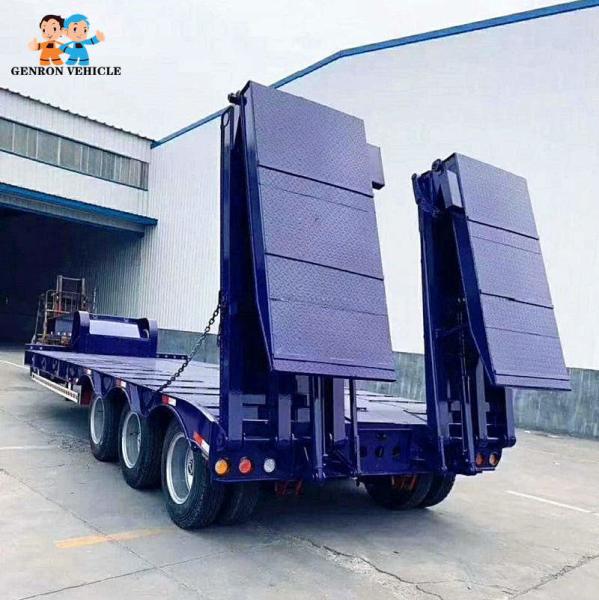 Cheap Air Suspension Front Loading Modular 40FT Hydraulic Low Bed Trailer for sale
