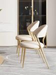 Modern Stainless Steel Luxury Dining Chairs With Fleece OEM ODM