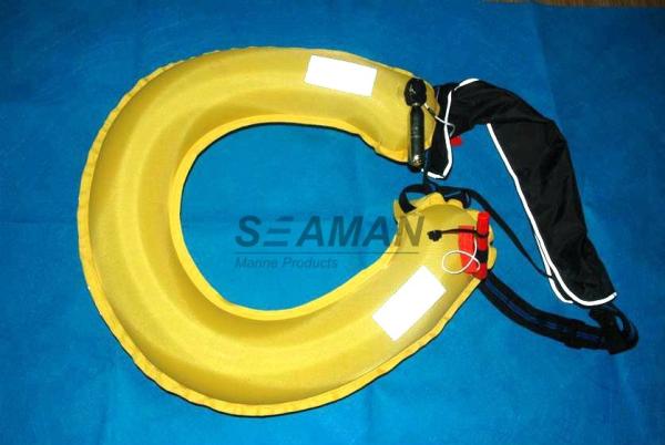 Inflatable Lifebuoy Ring 110N Buoyancy Personal Flotation Device Water Rescue