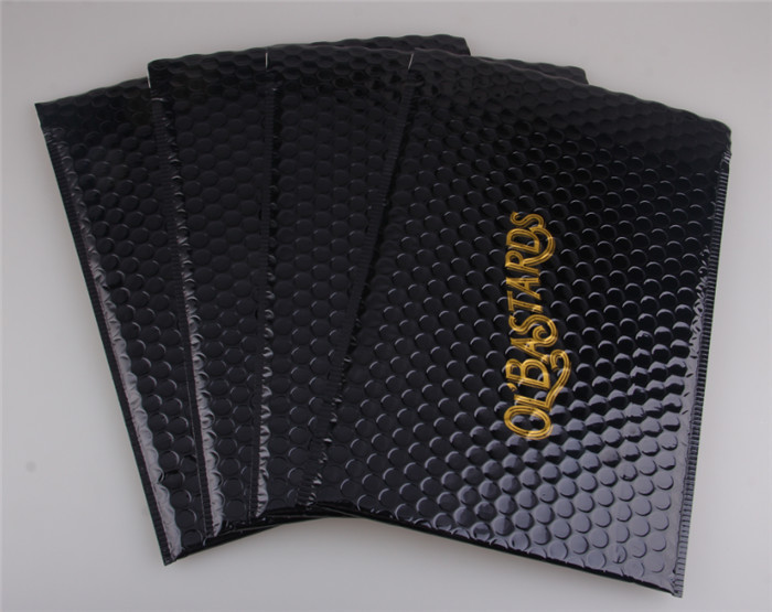 PET Black Bubble Lined Envelopes , 6x10 Bubble Mailers Size 0 Impact Strength