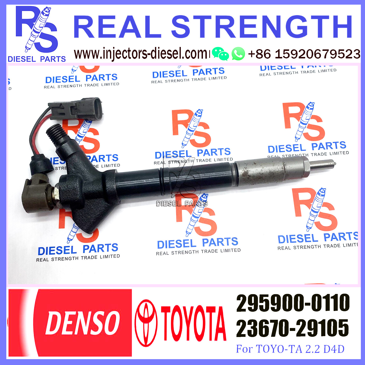 Common Rail Diesel Injector 295900-0110 for TOYOTA 2.2 D4D D-CAT 23670-29105