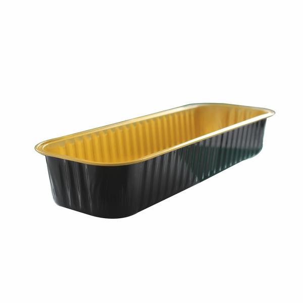 Golden Aluminum Foil Container Household Carbon Baked Strip Packaging Box for