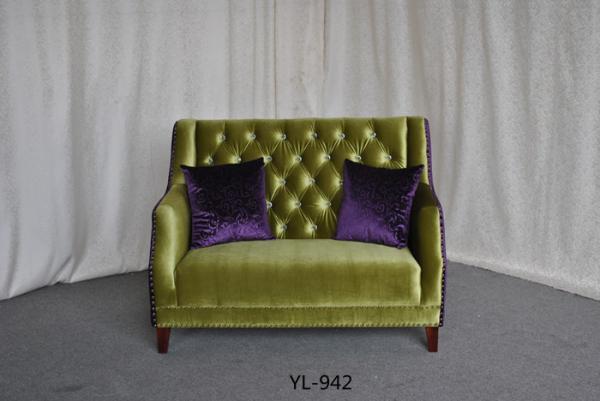 Modern upholstered leather restaurant booth sofa (YL-66)