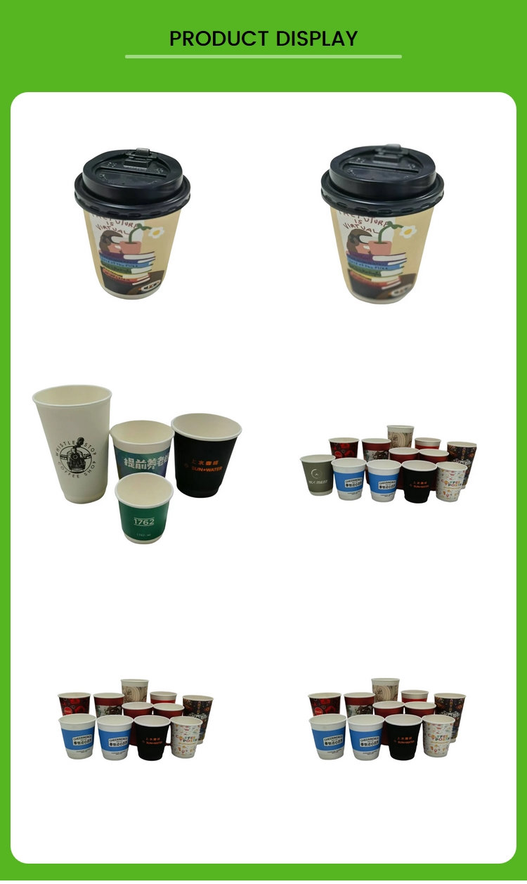4oz 12 oz Recyclable Paper Cups And Bowls For Hot Coffee Customized