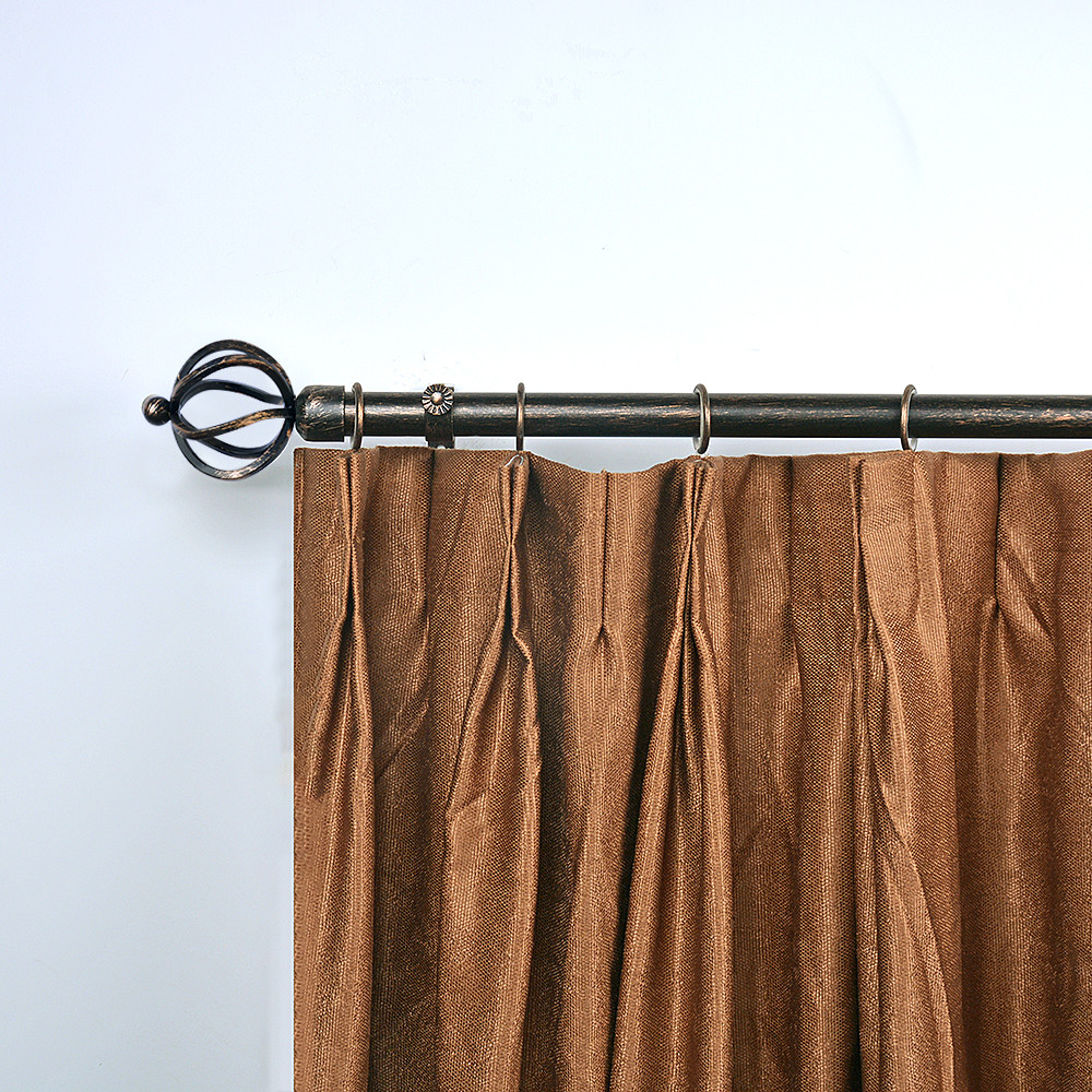 28MM Painting Black And Copper Color Pipe Curtain Rods For Living Room