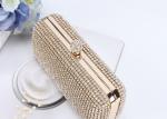 Women Glitter Mesh Rhinestone Bridal Evening Bag With Shoulder Chain