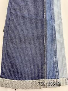 Quality Twill Jacquard Blue Jean Denim Fabric TR HBT Herringbone wholesale