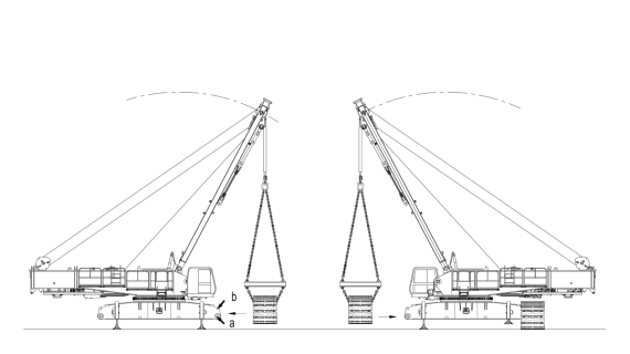 Oil And Gas Industry Second Hand Crawler Cranes 650T With Load Moment Limiter Anti Two Block System