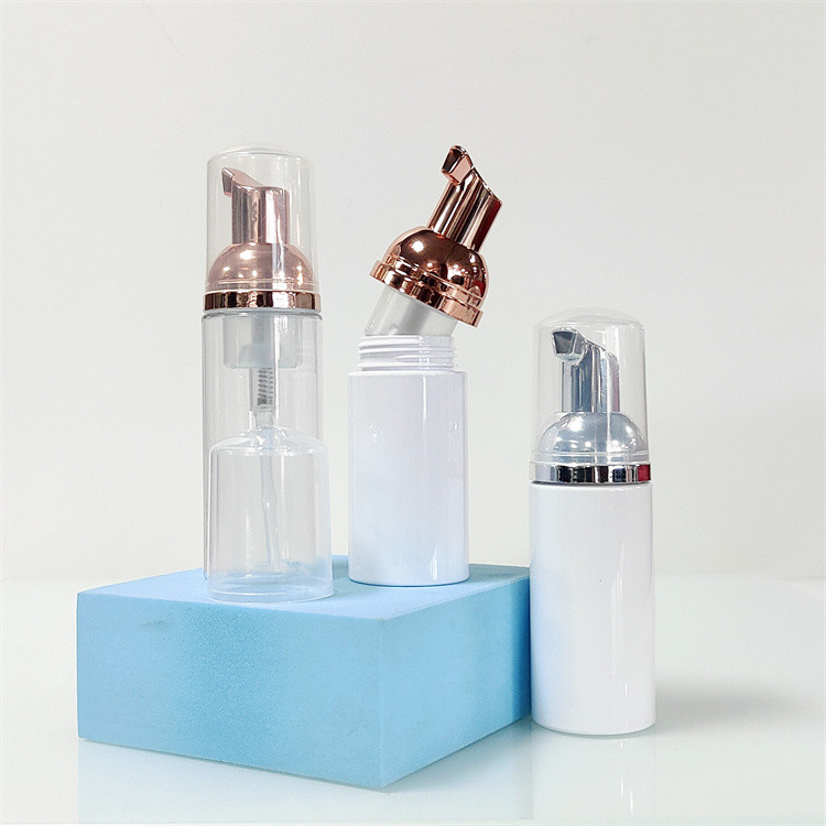 PET 50ml 100ml 150ml Empty Foam Pump Bottles For Cosmetic Foam Soap Custom Patterns