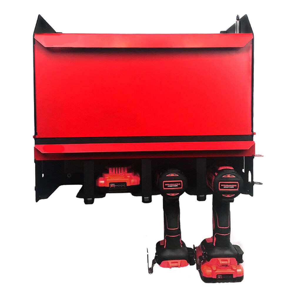 Pegboard Power Tool Organizer Metal Power Tool Organizer Wall Mount Power Impact Battery Storage Box