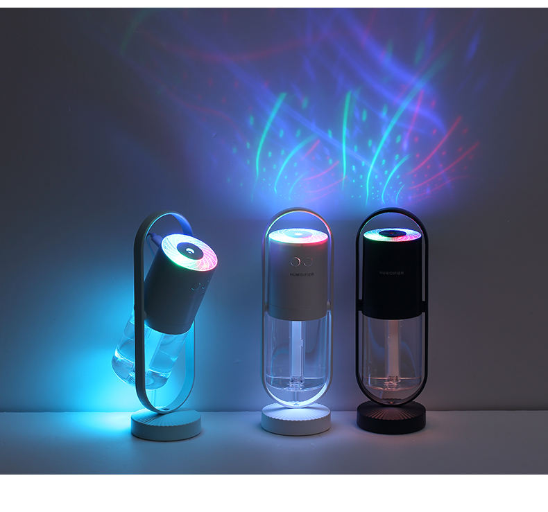 200ML Phantom Creative Usb Ultrasonic Air Purifier Humidifier 360 Degree Rotating Spray Moisturizing