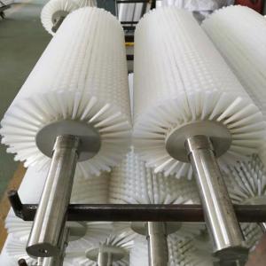 Quality Industrial Cylindrical Metal Roller Brush Microfiber For Conveyor Dusting wholesale