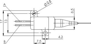 Uncooled Multimode Laser Diode Module 830nm 1W