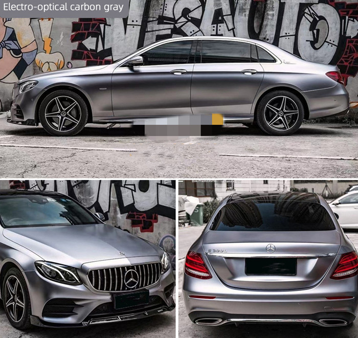 Moisture Proof Electro Optic Carbon Gray Vinyl Wrap Roll Slidable Scratch Resistant