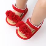 New style Lace flower hairpin lovely Princess barefoot baby girl sandals