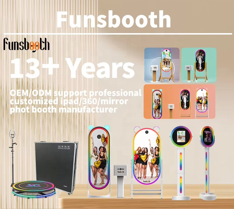 Self Service Photo Printing Kiosk 5-feet Long Smart Magic Mirror Photo Booth For Party