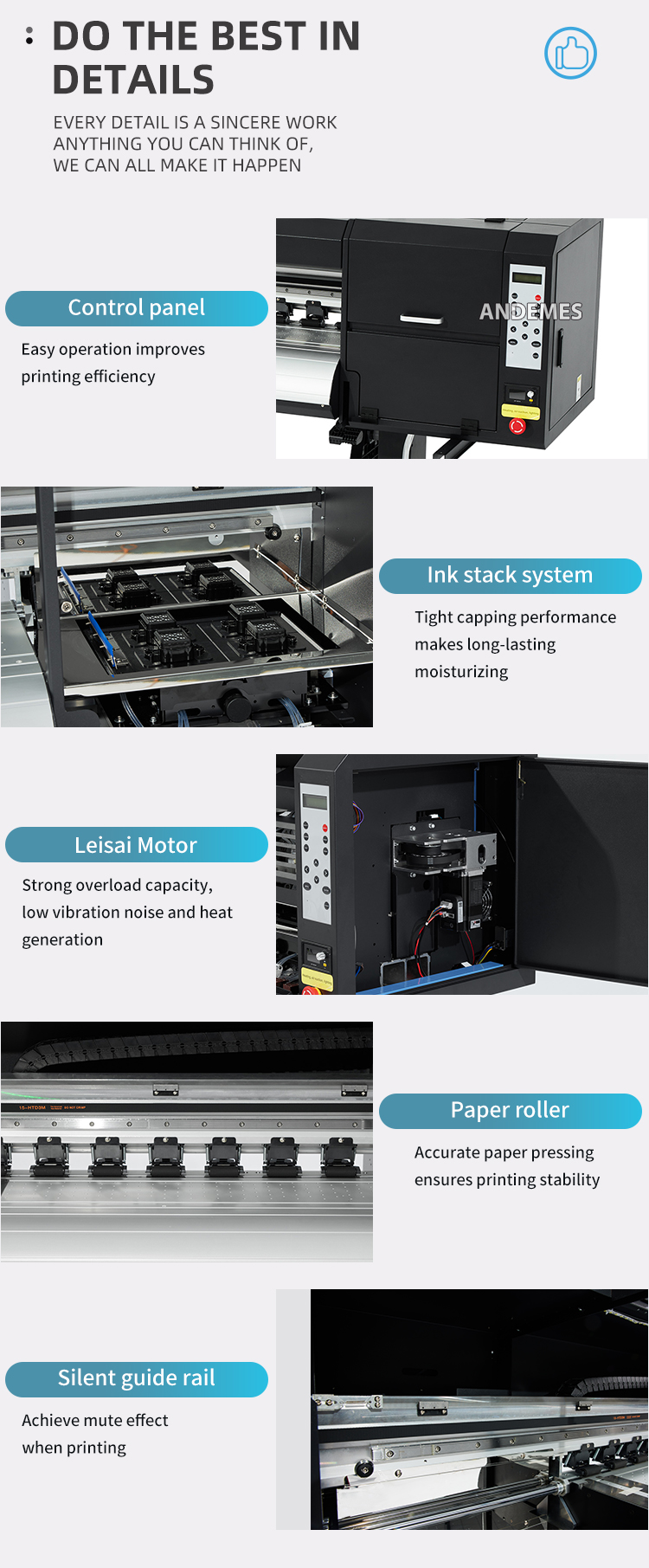 A1 60cm Dtf Printer Roll To Roll Machine All In One Model White Ink Circulation