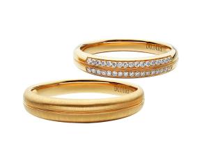Quality Double Rows Diamonds AU750 18k Rose Gold Wedding Band wholesale