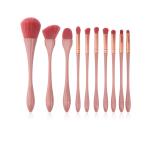 Copper Ferrule Professional Makeup Brush Sets 12 Piece For Ladies Travel Beauty