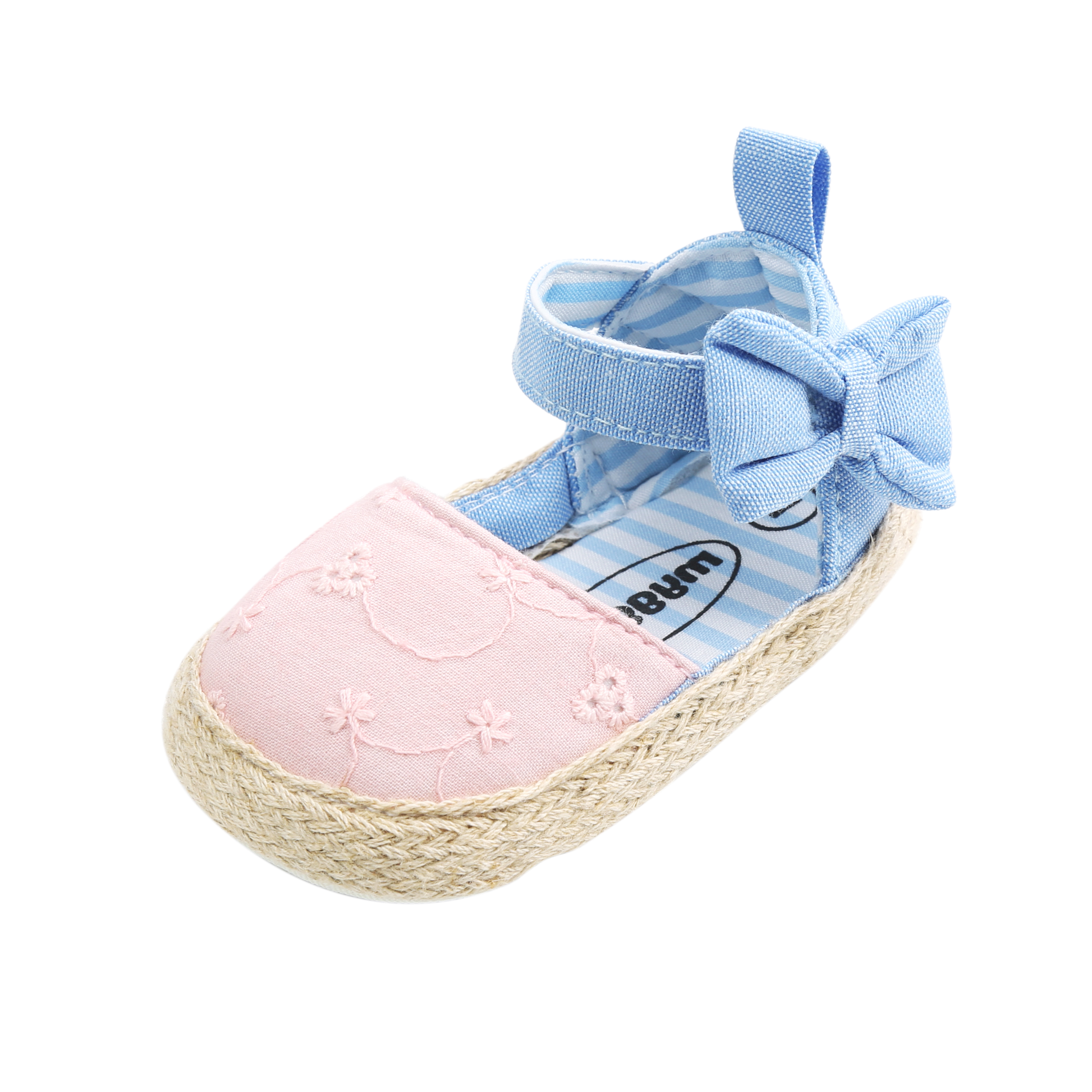 Hot sale Cotton fabric Bowknot lace princess soft sole toddler girl baby sandals