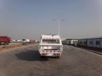 Kitchen Garbage Compactor Truck Diesel Engine Red And White Color