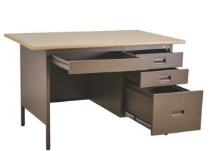 Quality 4 Drawer Base Stainless Steel Computer Desk , Wooden Desktop Office Computer Desks wholesale