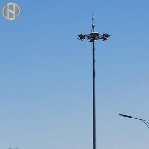 Quality Galvanized 12 Meter High Mast Pole With Lowering Raising Mechanism wholesale