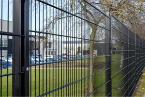 Quality OEM 3D Triangle V Mesh Fencing Panels Powder Coated Gray Color wholesale