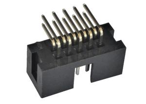 China 2.54mm Box Header Connector 90 Degree Header Pins 500V Withstand Voltage on sale