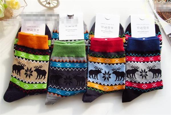 Top quality christmas gifts cotton winter dress socks